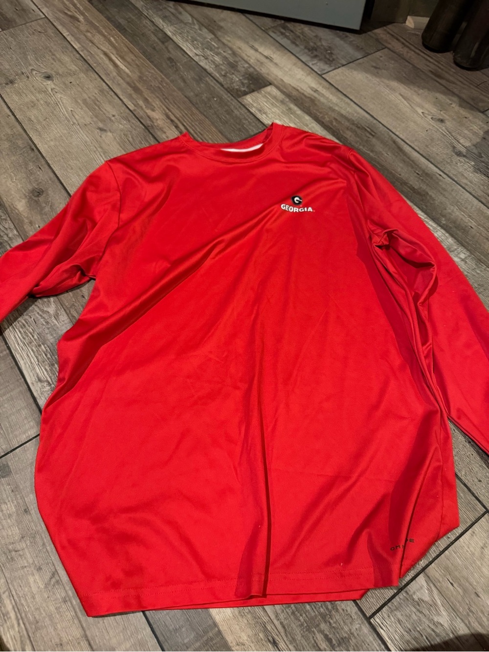 Men's Long-Sleeve Red Columbia Performance Shirt Size Adult Medium